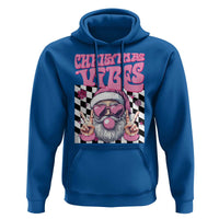 Funny Pink Santa Christmas Hoodie Christmas Vibes Checkboard