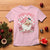 Funny Christmas T Shirt Holly Jolly Vibes Retro Pink Santa - Wonder Print Shop
