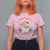 Funny Christmas T Shirt For Women Holly Jolly Vibes Retro Pink Santa - Wonder Print Shop