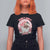 Funny Pink Christmas Retro Black Santa T Shirt For Women Holly Jolly Vibes - Wonder Print Shop