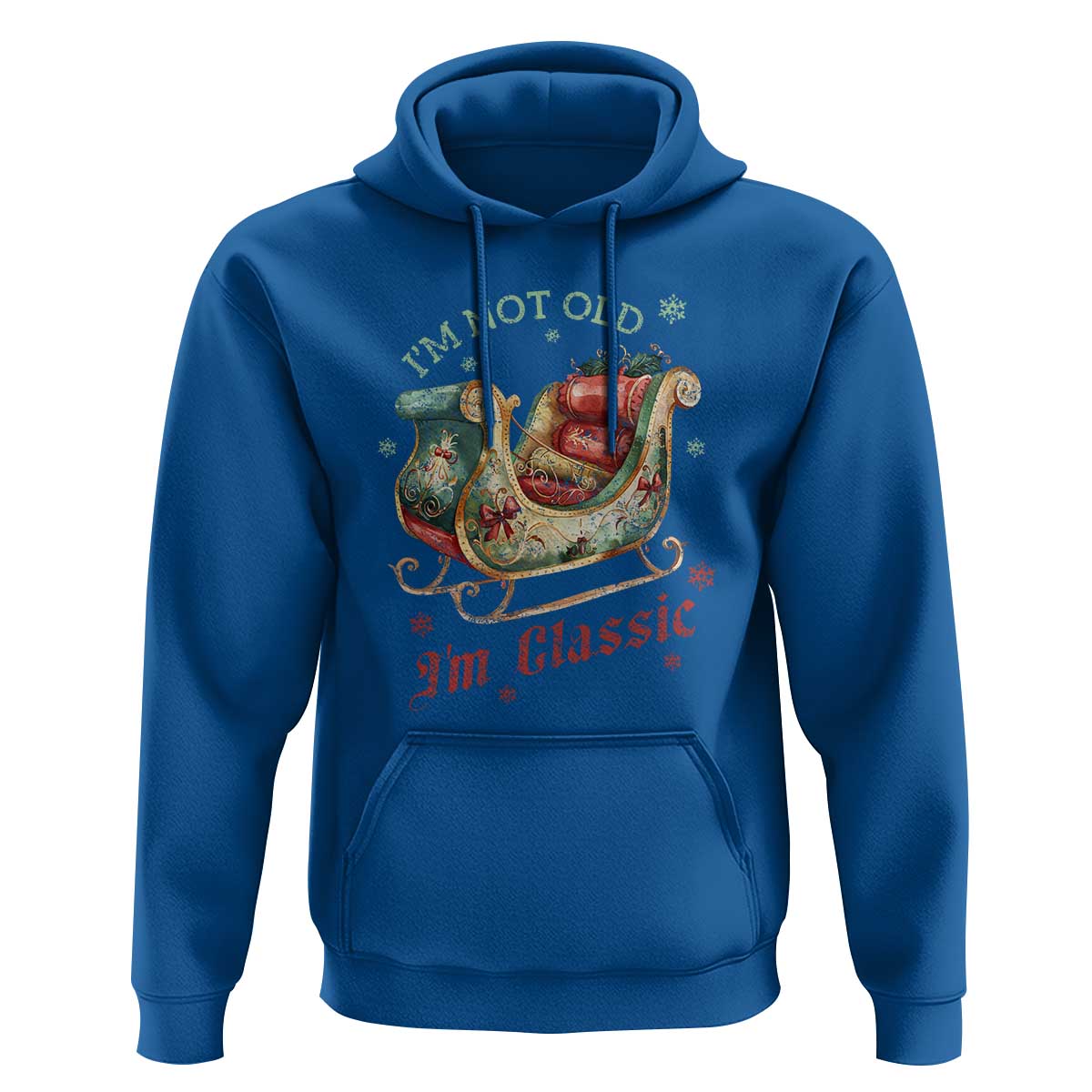 Funny I'm Not Old I'm Classic Hoodie Vintage Santa Sleigh Christmas