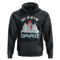 Funny Christmas Snowman Hoodie Chillin' With My Snowmies Squad
