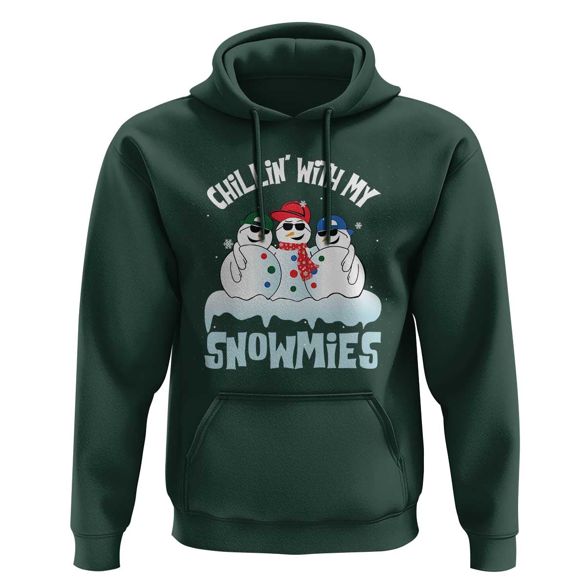 Funny Christmas Snowman Hoodie Chillin' With My Snowmies Squad
