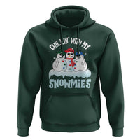 Funny Christmas Snowman Hoodie Chillin' With My Snowmies Squad