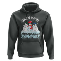Funny Christmas Snowman Hoodie Chillin' With My Snowmies Squad