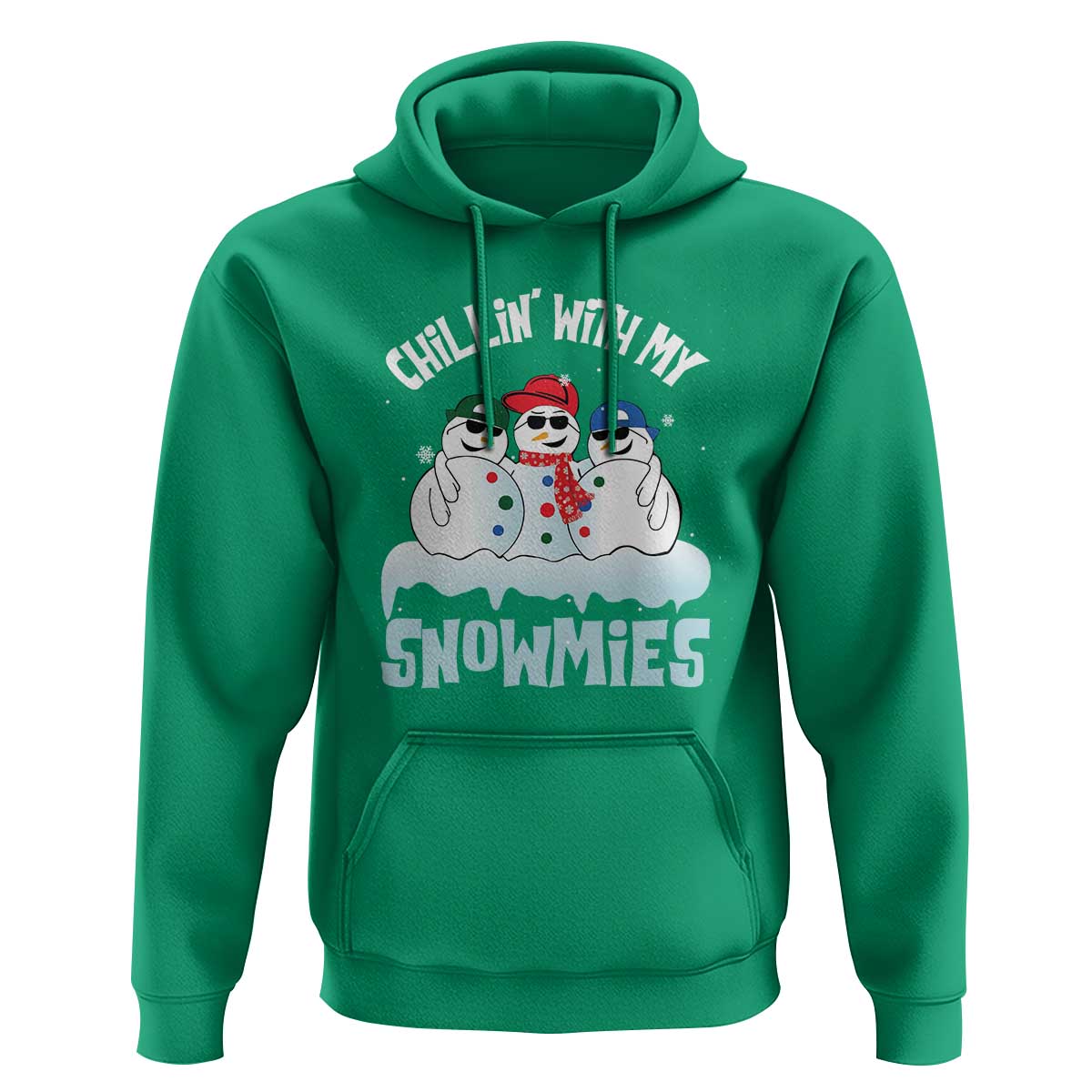 Funny Christmas Snowman Hoodie Chillin' With My Snowmies Squad