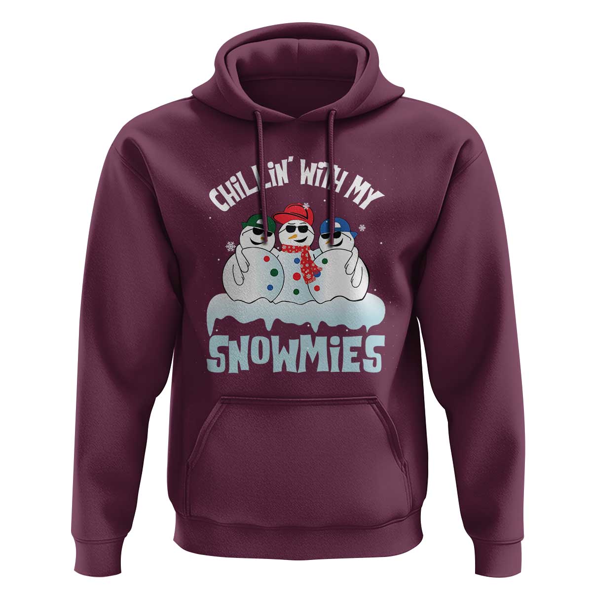 Funny Christmas Snowman Hoodie Chillin' With My Snowmies Squad