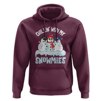Funny Christmas Snowman Hoodie Chillin' With My Snowmies Squad