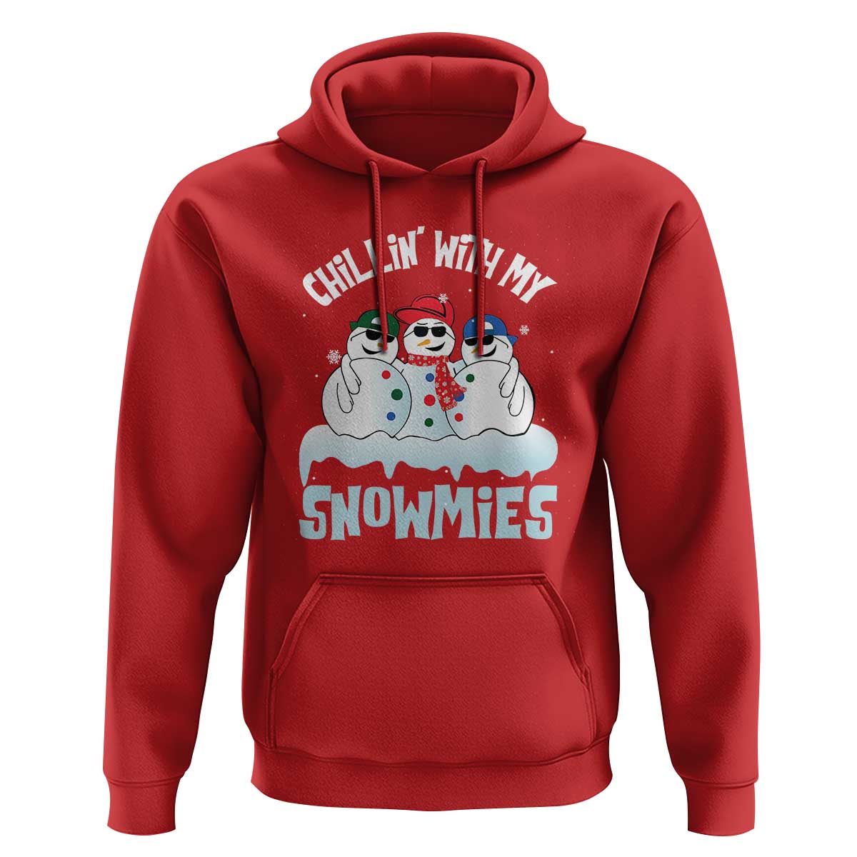 Funny Christmas Snowman Hoodie Chillin' With My Snowmies Squad