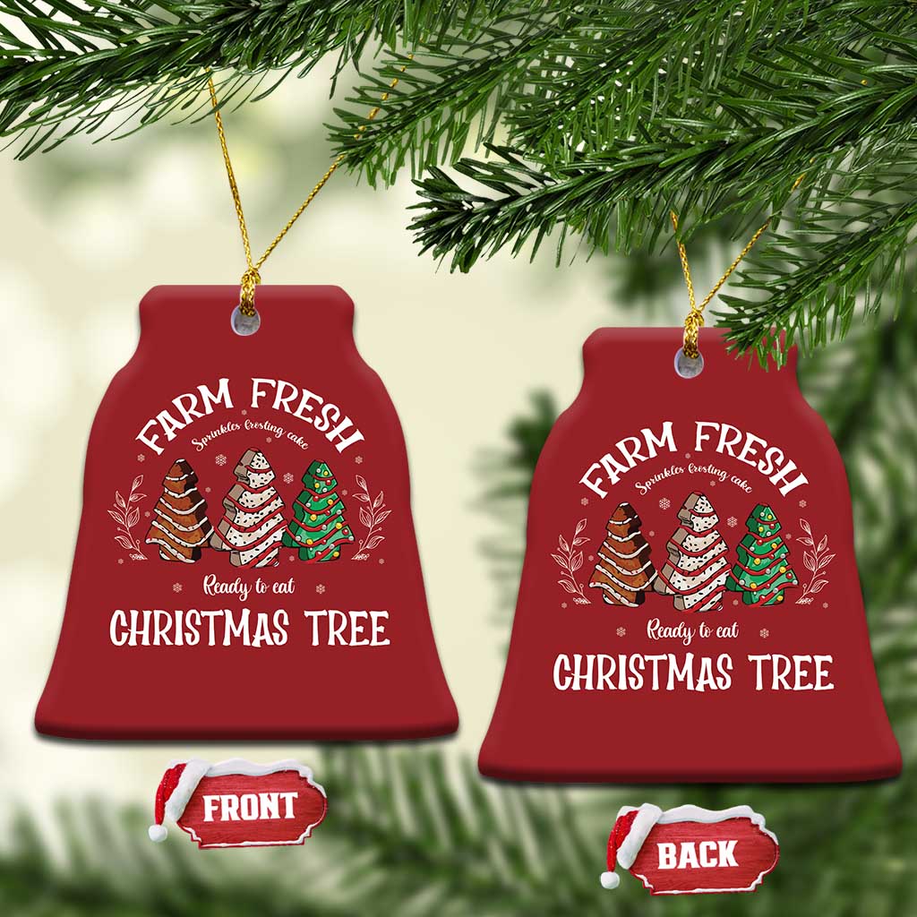Xmas Christmas Ornament Farm Fresh Sprinkles Frosting Cake Ready To Eat Christmas Tree - Wonder Print Shop
