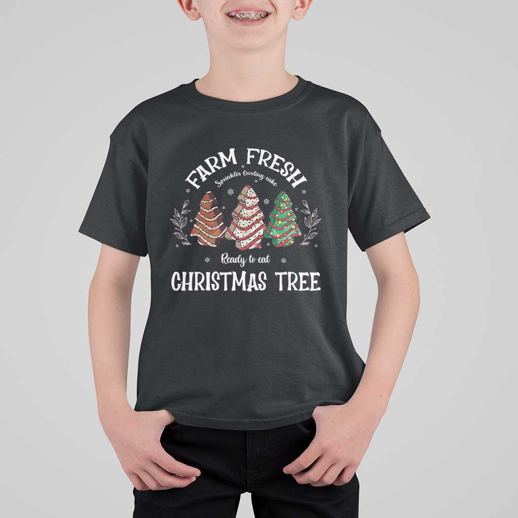 Xmas T Shirt For Kid Farm Fresh Sprinkles Frosting Cake Ready To Eat Christmas Tree - Wonder Print Shop
