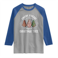 Christmas Tree Cake Raglan Shirt Farm Fresh Sprinkles Frosting Ready To Eat Xmas Baking - Wonder Print Shop