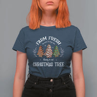 Xmas T Shirt For Women Farm Fresh Sprinkles Frosting Cake Ready To Eat Christmas Tree - Wonder Print Shop