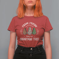 Xmas T Shirt For Women Farm Fresh Sprinkles Frosting Cake Ready To Eat Christmas Tree - Wonder Print Shop