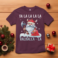 Viking Christmas T Shirt Fa La La La Valhalla La Viking Santa Gnome - Wonder Print Shop