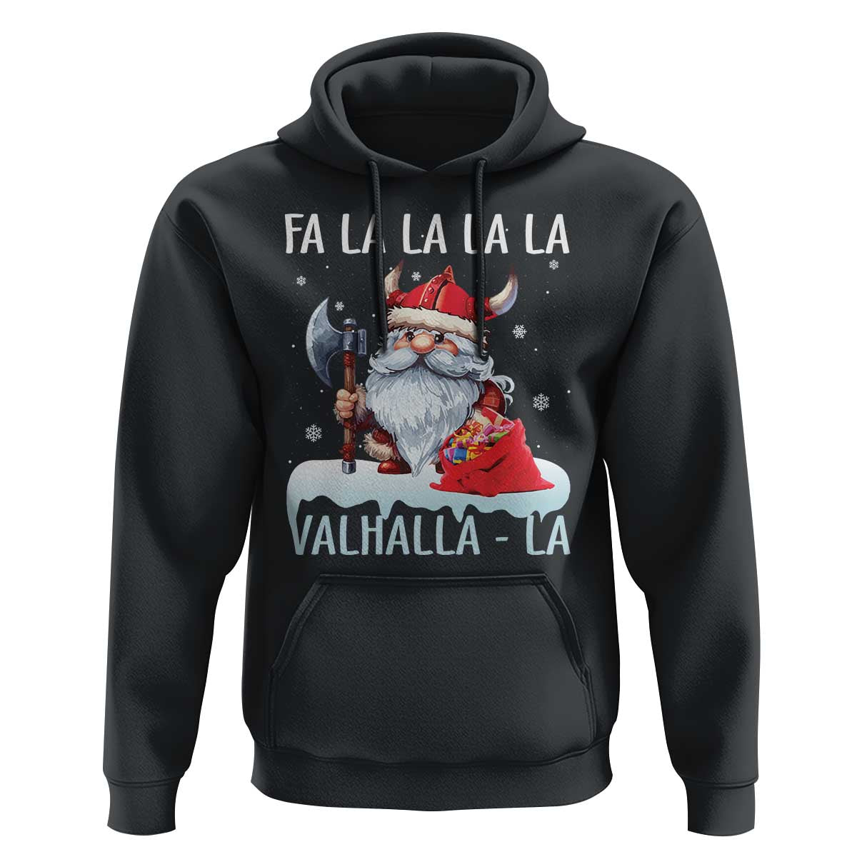 Viking Christmas Hoodie Fa La La La Valhalla La Viking Santa Gnome