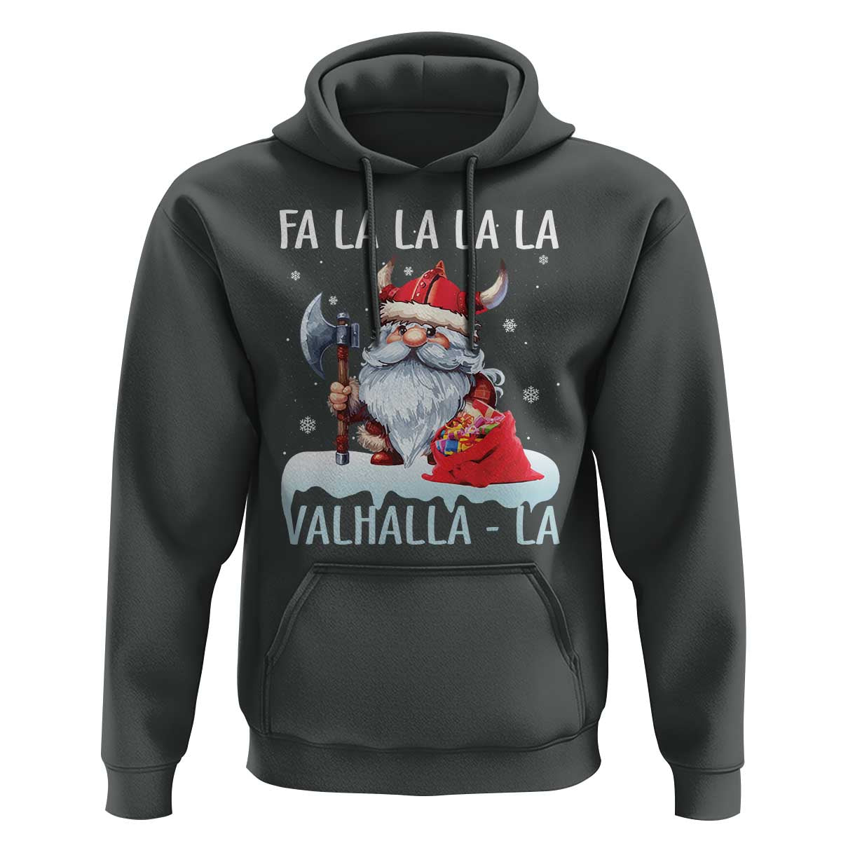 Viking Christmas Hoodie Fa La La La Valhalla La Viking Santa Gnome
