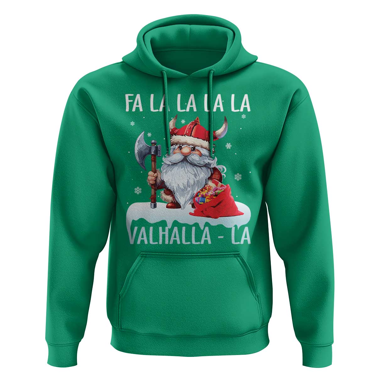 Viking Christmas Hoodie Fa La La La Valhalla La Viking Santa Gnome