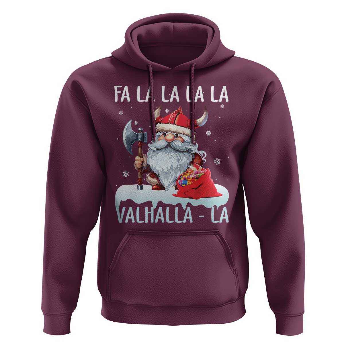 Viking Christmas Hoodie Fa La La La Valhalla La Viking Santa Gnome