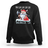 Viking Christmas Sweatshirt Fa La La La Valhalla La Viking Santa Gnome - Wonder Print Shop