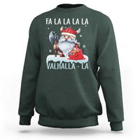 Viking Christmas Sweatshirt Fa La La La Valhalla La Viking Santa Gnome - Wonder Print Shop