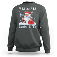 Viking Christmas Sweatshirt Fa La La La Valhalla La Viking Santa Gnome - Wonder Print Shop