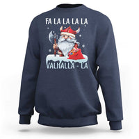 Viking Christmas Sweatshirt Fa La La La Valhalla La Viking Santa Gnome - Wonder Print Shop