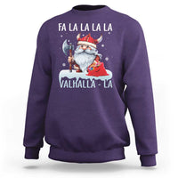 Viking Christmas Sweatshirt Fa La La La Valhalla La Viking Santa Gnome - Wonder Print Shop