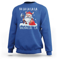 Viking Christmas Sweatshirt Fa La La La Valhalla La Viking Santa Gnome - Wonder Print Shop