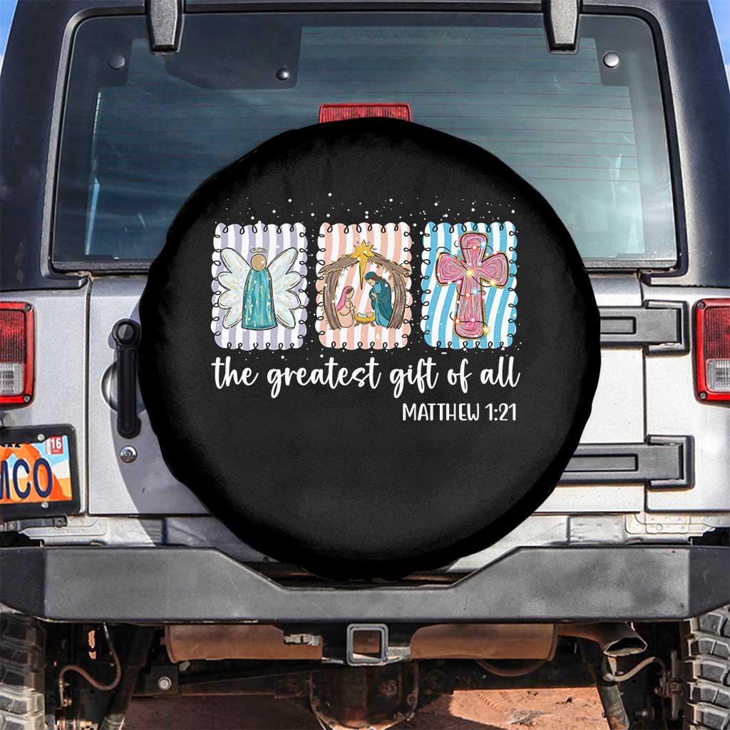Christian Christmas Spare Tire Cover The Greatest Gift Of All Jesus Nativity Scene - Wonder Print Shop