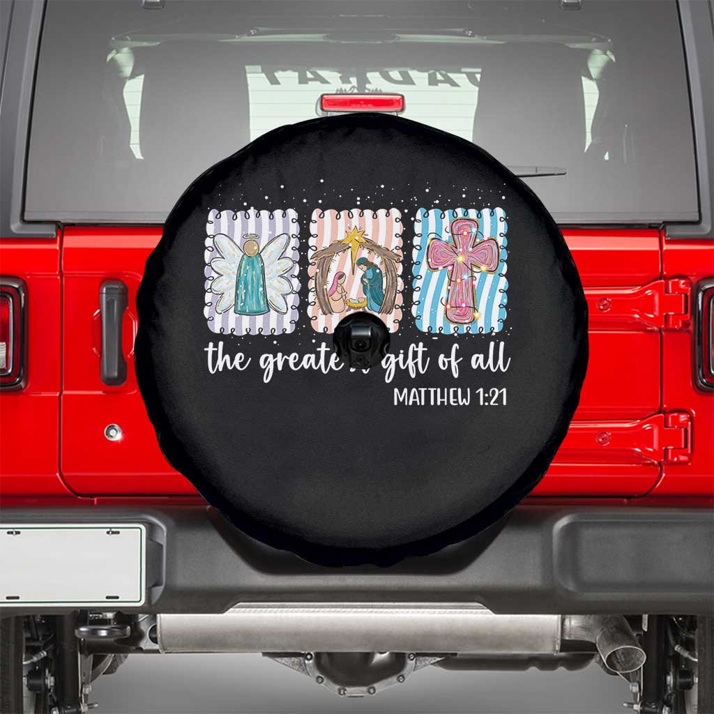 Christian Christmas Spare Tire Cover The Greatest Gift Of All Jesus Nativity Scene - Wonder Print Shop