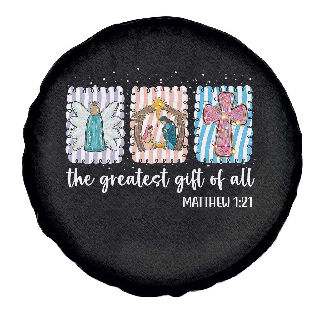 Christian Christmas Spare Tire Cover The Greatest Gift Of All Jesus Nativity Scene - Wonder Print Shop