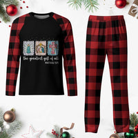 Christian Christmas Plaid Pajama Set The Greatest Gift Of All Jesus Nativity Scene - Wonder Print Shop