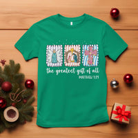 Christian Christmas T Shirt The Greatest Gift Of All Jesus Nativity Scene - Wonder Print Shop