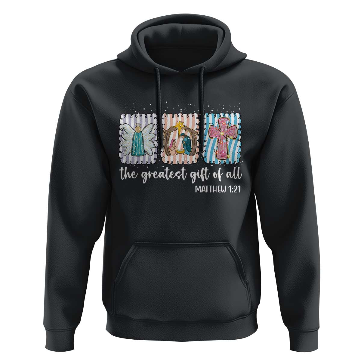 Christian Christmas Hoodie The Greatest Gift Of All Jesus Nativity Scene - Wonder Print Shop