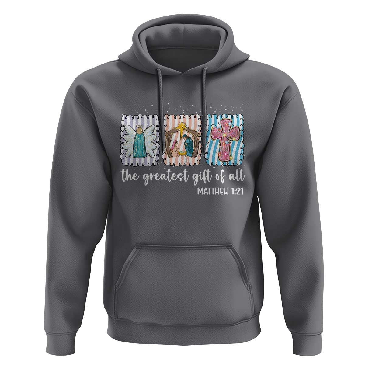 Christian Christmas Hoodie The Greatest Gift Of All Jesus Nativity Scene - Wonder Print Shop