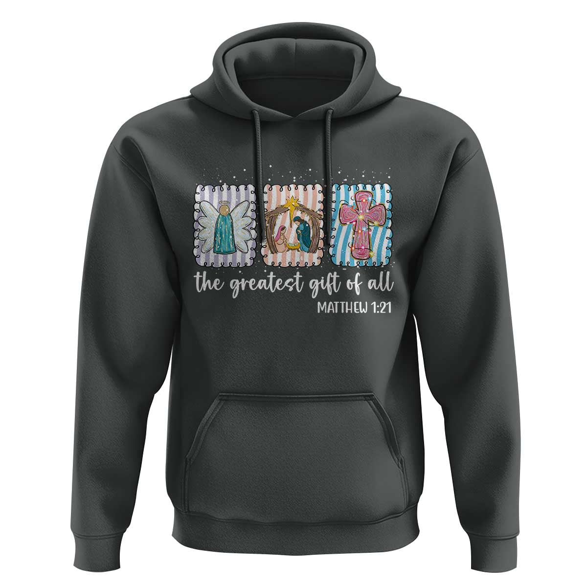 Christian Christmas Hoodie The Greatest Gift Of All Jesus Nativity Scene - Wonder Print Shop