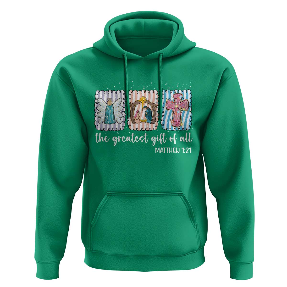 Christian Christmas Hoodie The Greatest Gift Of All Jesus Nativity Scene - Wonder Print Shop
