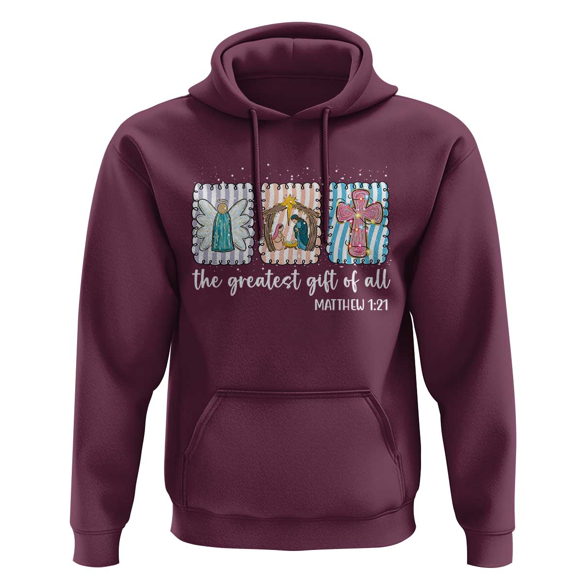 Christian Christmas Hoodie The Greatest Gift Of All Jesus Nativity Scene - Wonder Print Shop