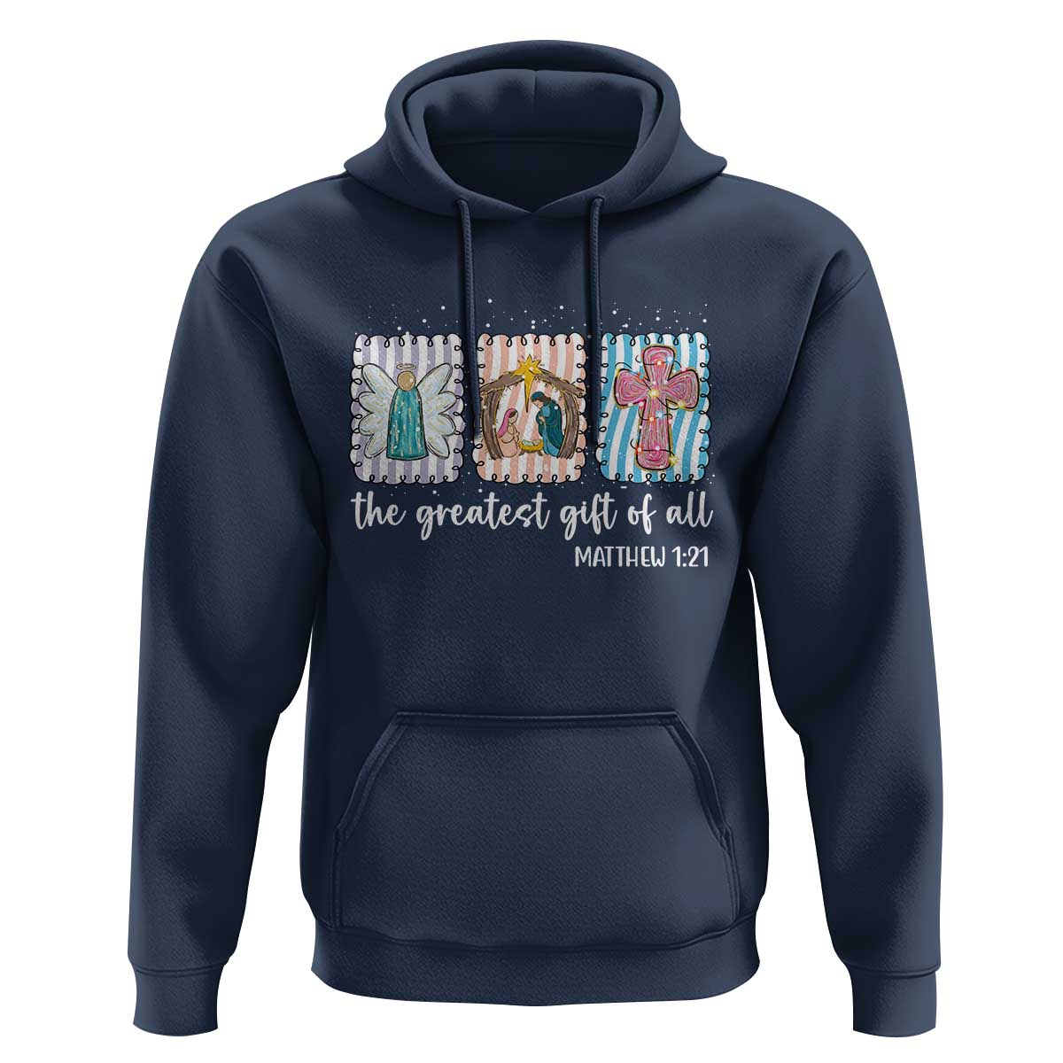 Christian Christmas Hoodie The Greatest Gift Of All Jesus Nativity Scene - Wonder Print Shop