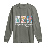 Christian Christmas Long Sleeve Shirt The Greatest Gift Of All Jesus Nativity Scene - Wonder Print Shop