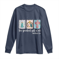 Christian Christmas Long Sleeve Shirt The Greatest Gift Of All Jesus Nativity Scene - Wonder Print Shop