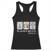 Christian Christmas Racerback Tank Top The Greatest Gift Of All Jesus Nativity Scene - Wonder Print Shop