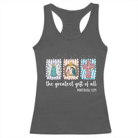 Christian Christmas Racerback Tank Top The Greatest Gift Of All Jesus Nativity Scene - Wonder Print Shop
