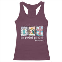 Christian Christmas Racerback Tank Top The Greatest Gift Of All Jesus Nativity Scene - Wonder Print Shop