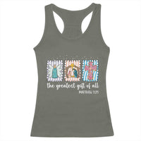 Christian Christmas Racerback Tank Top The Greatest Gift Of All Jesus Nativity Scene - Wonder Print Shop