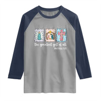 Christian Christmas Raglan Shirt The Greatest Gift Of All Jesus Nativity Scene - Wonder Print Shop