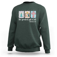 Christian Christmas Sweatshirt The Greatest Gift Of All Jesus Nativity Scene - Wonder Print Shop