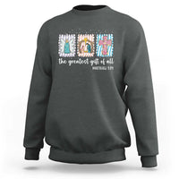Christian Christmas Sweatshirt The Greatest Gift Of All Jesus Nativity Scene - Wonder Print Shop