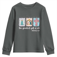 Christian Christmas Youth Sweatshirt The Greatest Gift Of All Jesus Nativity Scene - Wonder Print Shop
